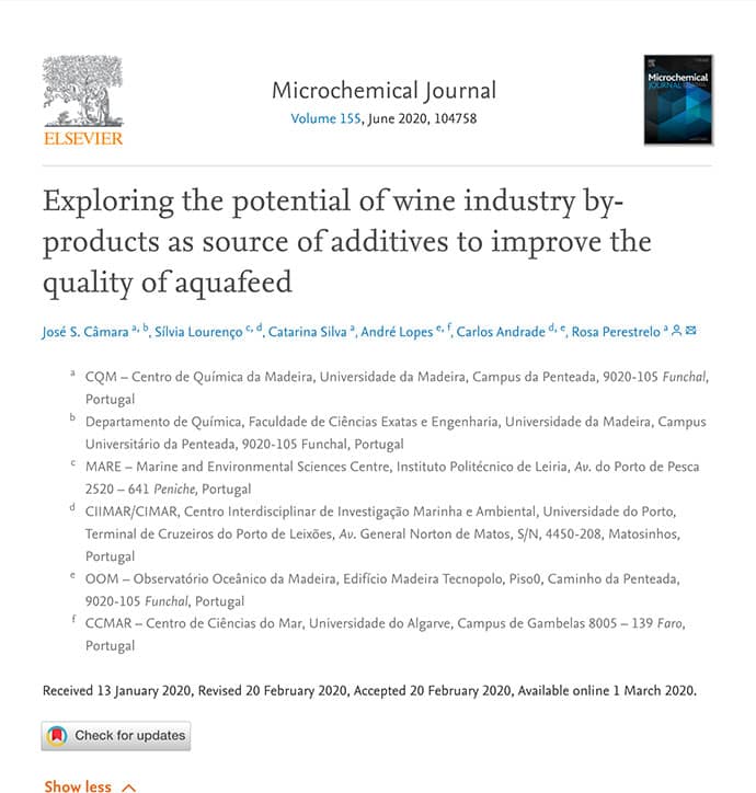 Exploring the potential of wine industry by-products as source of additives to improve the quality of aquafeed