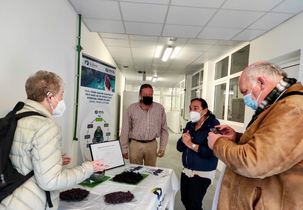 Ken Webster shows interest in acuaponics and the activities developed by the ISLANDAP ADVANCED project