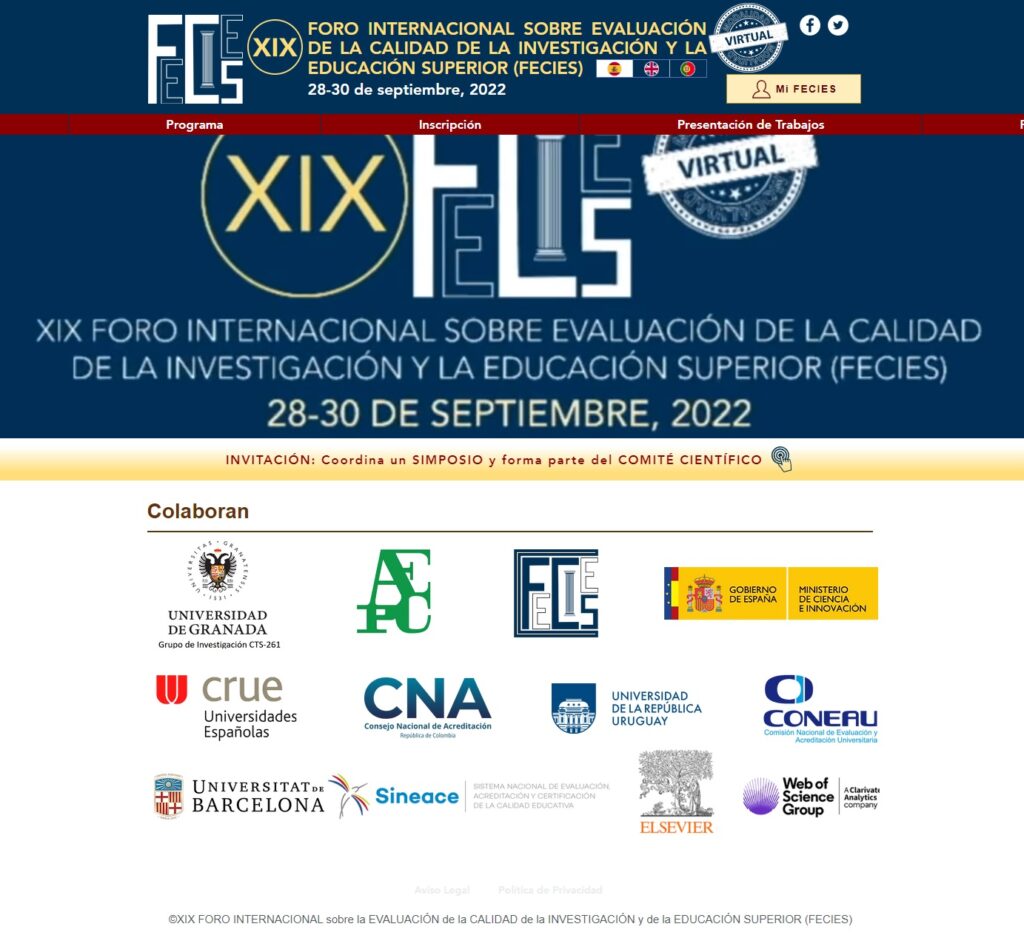 The RECIS NETWORK participates in the XIX FECIES Forum